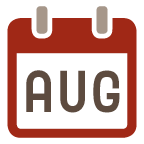 August calendar icon